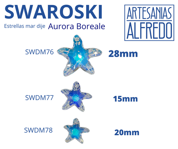 Dije Estrella de Mar Aurora Boreale Swarovski