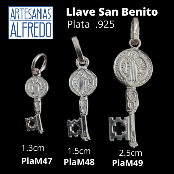 Llave San Benito plata .925