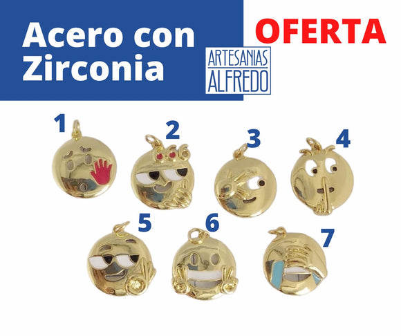 Emoji de Acero con Zirconia