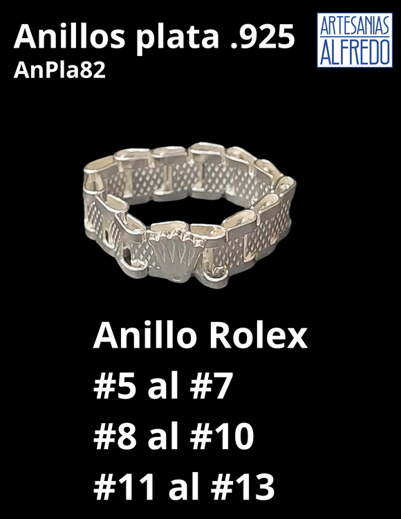 Anillos rolex de plata hotsell