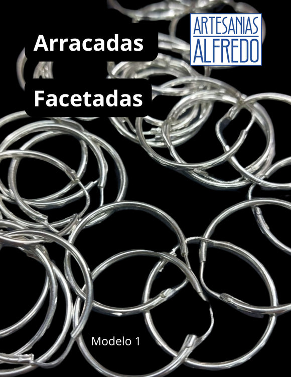 Arracadas Facetadas plata .925 Modelo 1