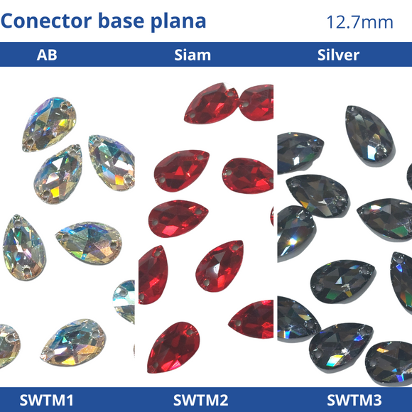 Swarovski Conector base plana 12.7mm