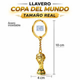Llavero copa del mundo de acero inoxidable
