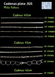 Cadena plata .925 italiana 40cm a 42cm