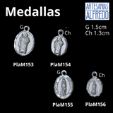 Dije Medallas Religiosas Jesús, San Benito, Virgen María plata .925