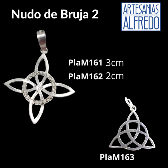 Dije Nudo de Bruja 2 plata .925