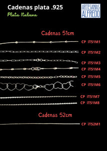 Cadena plata .925 italiana 51cm a 52cm