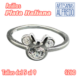 Anillos Plata Italiana de Disney