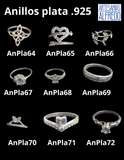 Anillos plata .925 #6, #7, #8, #9 (Modelos 55 - 72)