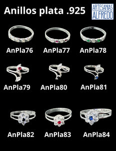 Anillos plata .925 modelos 76 al 84