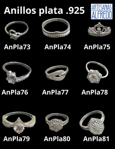 Anillos plata .925 #6, #7, #8, #9 (Modelos 73 - 81)