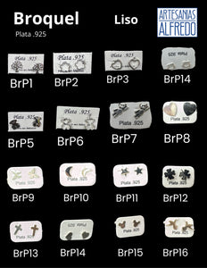 BROQUEL  liso tabla 1 plata .925