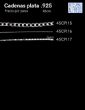 Cadenas Plata .925 45cm