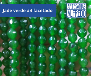 Jade Verde Facetado #4