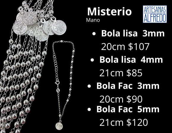 Misterio / Decenario  San Benito plata .925