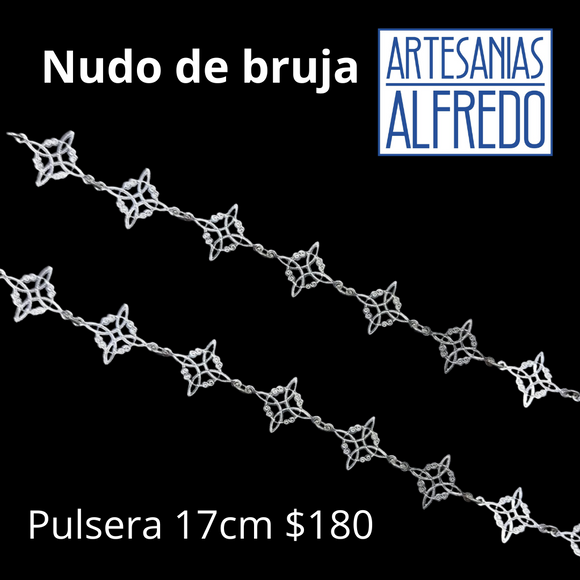 Pulsera Plata Nudo de Bruja