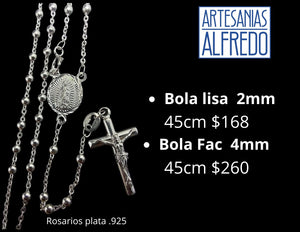 Rosario 45cm plata .925