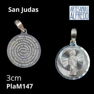 Dije Oración San Judas plata .925