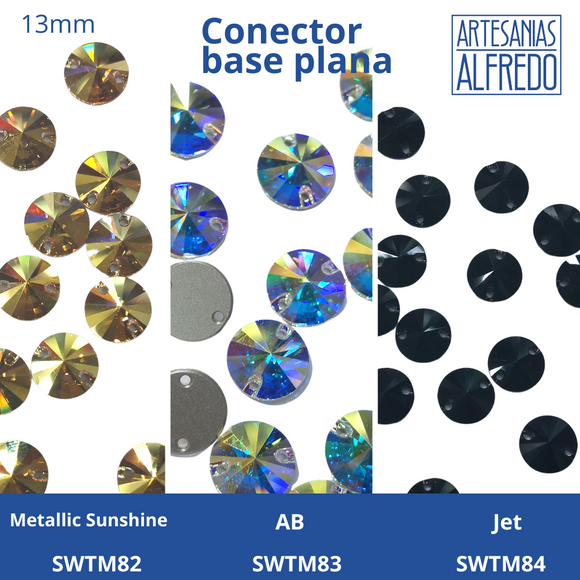 Swarovski Conector base plana 13mm