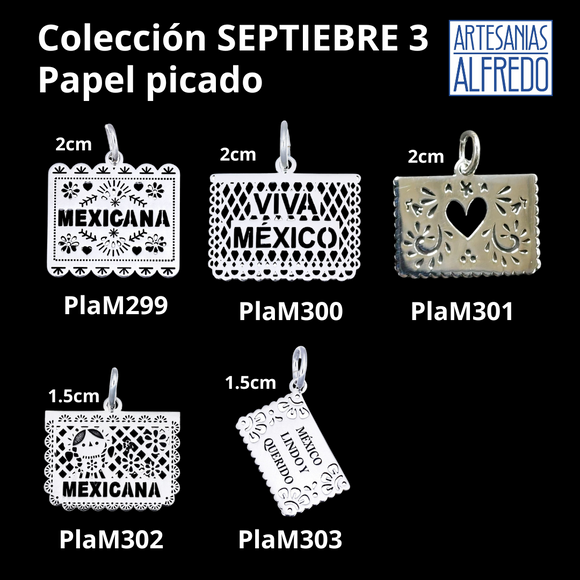 Dije Colección Septiembre 3 plata .925