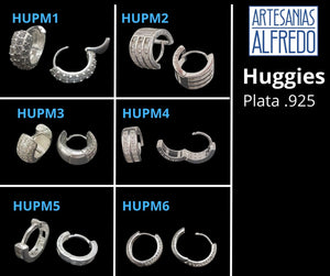 Huggies de plata .925