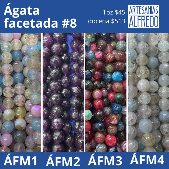 Ágata facetada #8