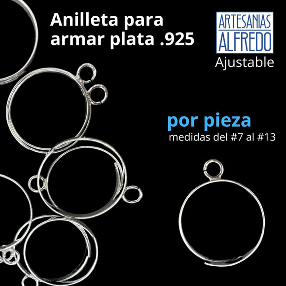 Anilleta para armar plata .925