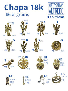 Dijes de chapa  Arcángeles y tetragramatón