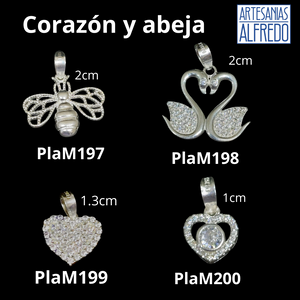 Dije Corazón, Abeja plata .925