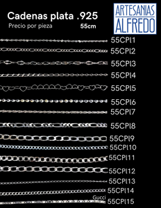 Cadenas Plata .925 55cm