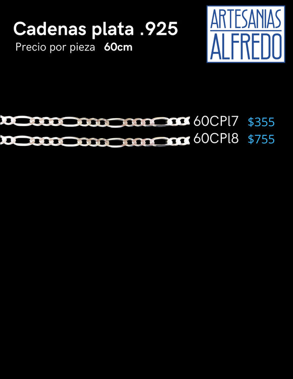 cadenas cartier  plata .925