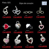 Dijes plata .925 corazones
