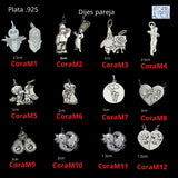 Dijes plata .925 corazones