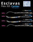 Esclavas de Plata .925 Cartier calibre delgado y grueso