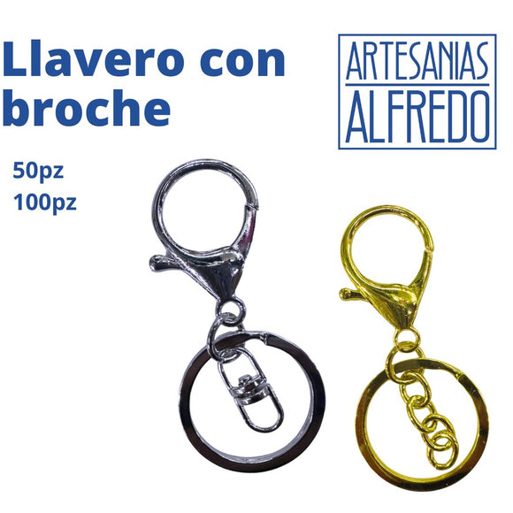 llavero con broche fantasia