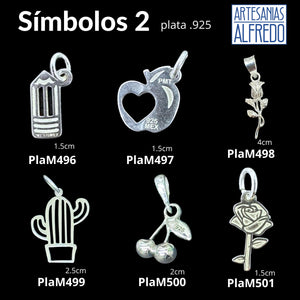 Dia del maestro y plantas plata .925
