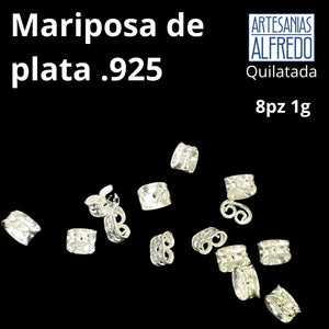 Mariposa de plata .925 Quilatada