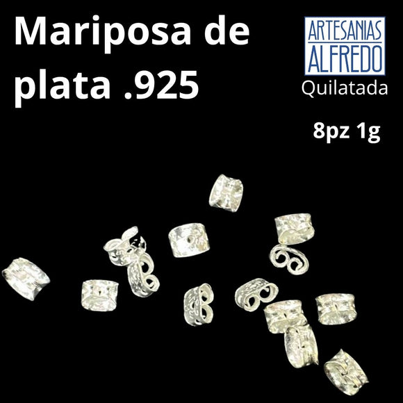 Mariposa de plata .925 Quilatada