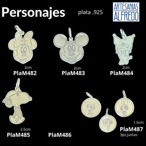 Personajes varios plata .925