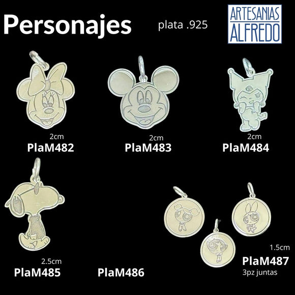 Personajes varios plata .925