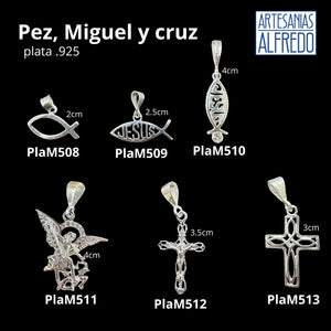 Pez y cruz plata .925