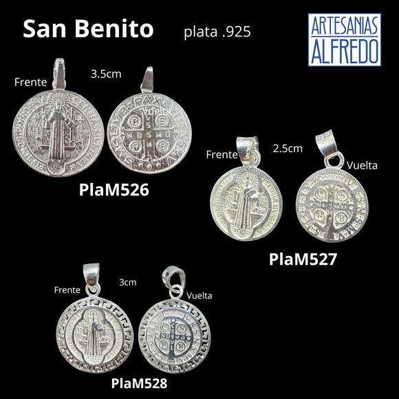 San Benito medalla plata .925