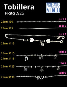 Tobillera Plata .925