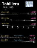 Tobillera Plata .925
