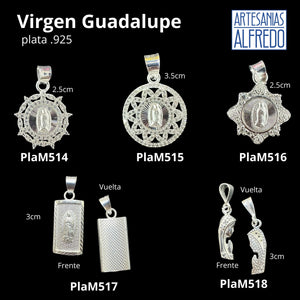 Virgen de Guadalupe plata .925