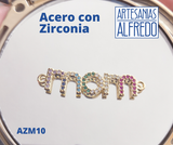 Dije de Mamá Acero con Zirconia