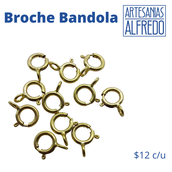 Broche Bandola Oro Laminado