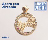 Dije de Mamá Acero con Zirconia