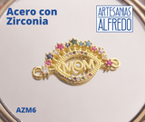 Dije de Mamá Acero con Zirconia